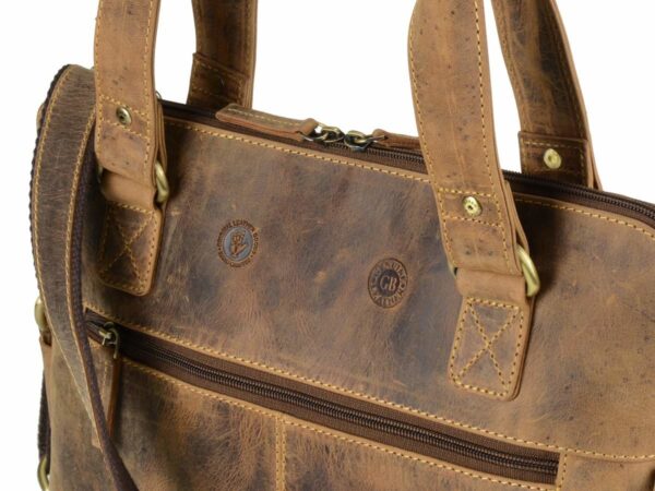 Shopper bőr 37x28cm "Vintage" antik barna - Image 10