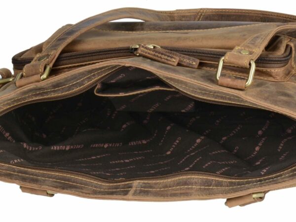 Shopper bőr 42x33cm "Vintage" antik barna - Image 5
