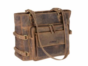 Shopper bőr 42x33cm "Vintage" antik barna