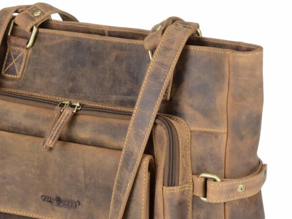 Shopper bőr 42x33cm "Vintage" antik barna - Image 10