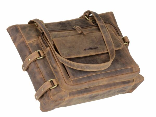 Shopper bőr 42x33cm "Vintage" antik barna - Image 11