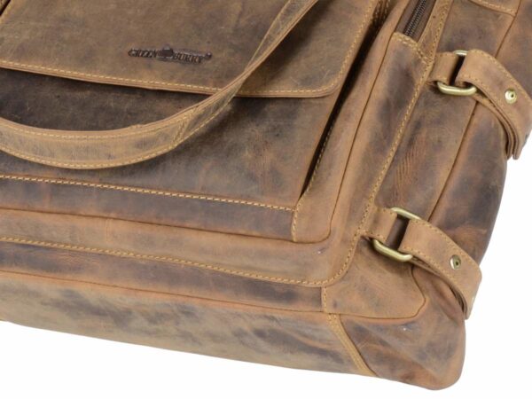 Shopper bőr 42x33cm "Vintage" antik barna - Image 12