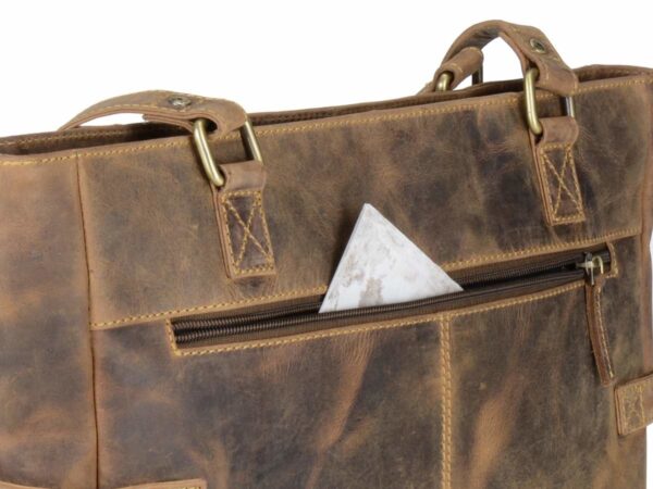 Shopper bőr 42x33cm "Vintage" antik barna - Image 14