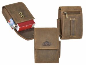 Cigarettatartó bőr 9x11cm Big Box "Vintage" antik barna