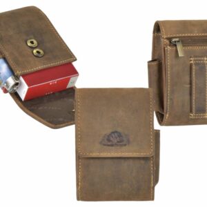 Cigarettatartó bőr 9x11cm Big Box "Vintage" antik barna