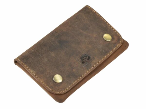 Dohánytartó bőr 15x9cm "Vintage" antik barna - Image 5