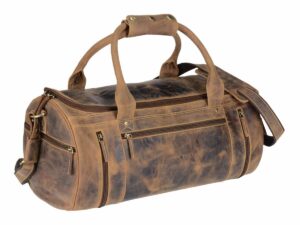 Utazótáska bőr 50x24cm "Vintage" antik barna