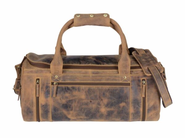 Utazótáska bőr 50x24cm "Vintage" antik barna - Image 7