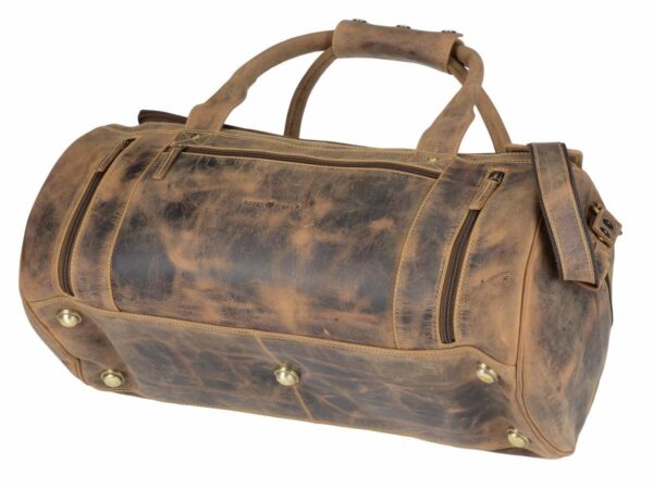 Utazótáska bőr 50x24cm "Vintage" antik barna - Image 9