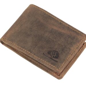 Bőr pénztárca 10x7cm kis "Vintage" antik barna