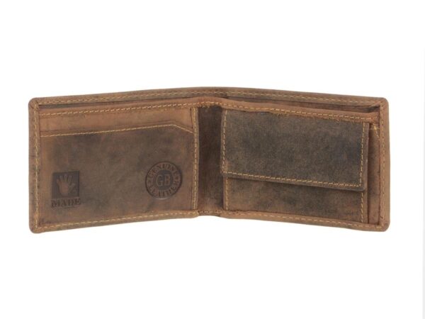 Bőr pénztárca 10x7cm kis "Vintage" antik barna - Image 10