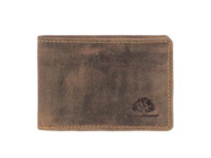 Kis bőr pénztárca 10x7cm 3 kártyanyílás érmerekesz nélkül "Vintage" antik barna