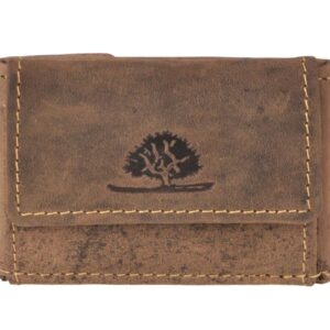 Bőr pénztárca 8x6cm kis "Vintage" antik barna
