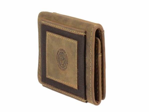 Bőr pénztárca 10x7cm elasztikus kártyarekesszel "Vintage" antik barna - Image 10