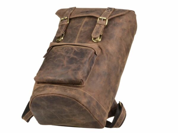 Hátizsák bőr 27x43cm "Vintage" antik barna - Image 9