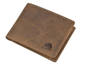 Bőr pénztárca 12x9cm átmérőjű "Vintage" antik barna