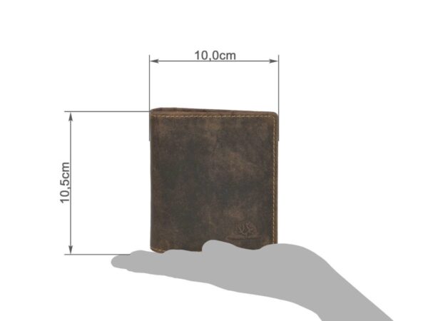 Dollár klipszes bőr 10x10cm "Vintage" antik barna - Image 2