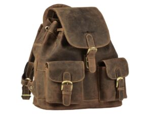 Hátizsák bőr 32x33cm "Vintage" antik barna