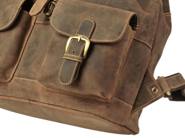 Hátizsák bőr 32x33cm "Vintage" antik barna - Image 10