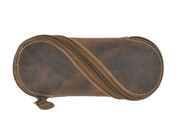 Szemüvegtok bőr 17x7cm "Vintage" antik barna - Image 5