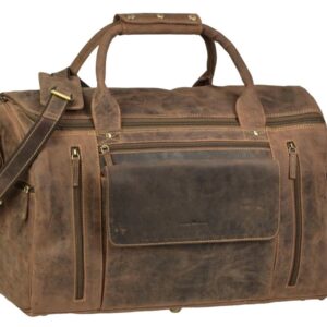 Utazótáska bőr 53x34cm "Vintage" antik barna