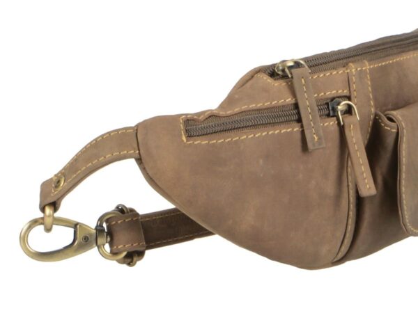 Bőr táska 37x11cm "Vintage" antik barna - Image 6