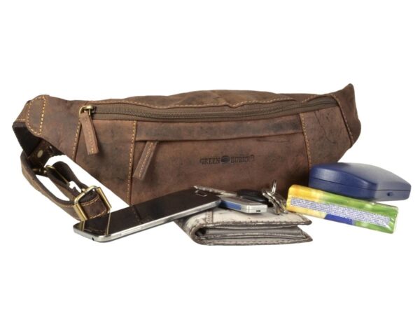 Bőr táska 36x12cm "Vintage" antik barna - Image 11