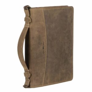 Bőr írótok A4 20mm gyűrűs mechanizmussal "Vintage" antik barna