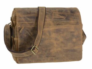 Bőr válltáska 36x27cm "Vintage" antik barna