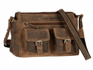 Válltáska bőr 27x15cm "Vintage" antik barna