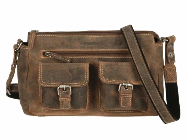 Válltáska bőr 27x15cm "Vintage" antik barna - Image 7