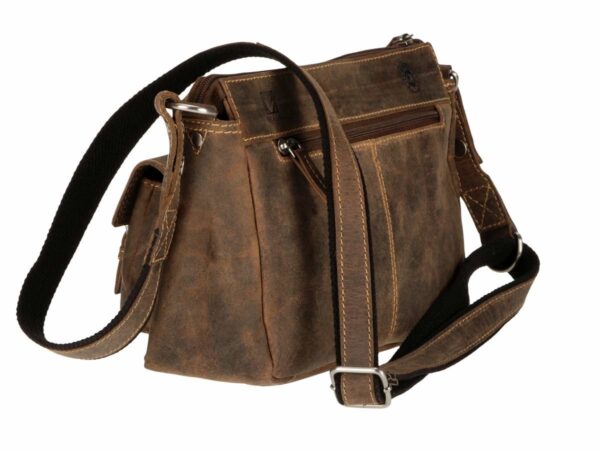 Válltáska bőr 27x15cm "Vintage" antik barna - Image 9