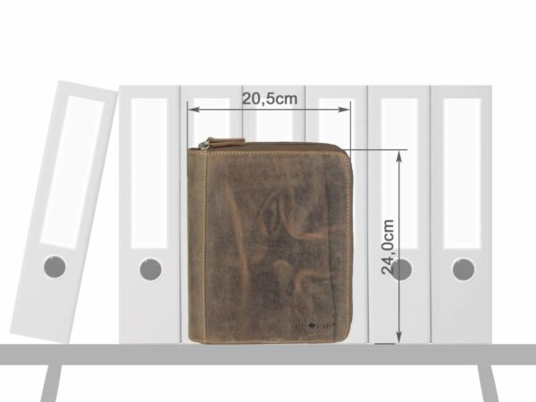 Bőr időbeosztás tervező A5 20x24cm 2 rekesszel "Vintage" antik barna 2025 - Image 11
