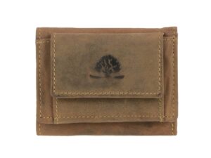 Bőr pénztárca 10x8cm kis érmetartóval "Vintage" antik barna