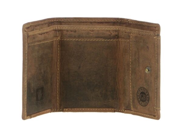 Bőr pénztárca 10x8cm kis érmetartóval "Vintage" antik barna - Image 9