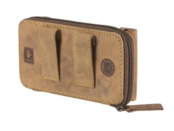 Övtáska bőr 17x9cm mobiltelefon rekesszel "Vintage" antik barna - Image 5