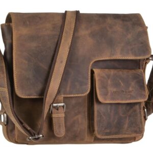 Messenger táska bőr 36x31cm "Vintage" antik barna