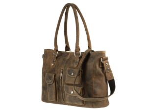 Shopper bőr 43x27cm "Vintage" antik barna