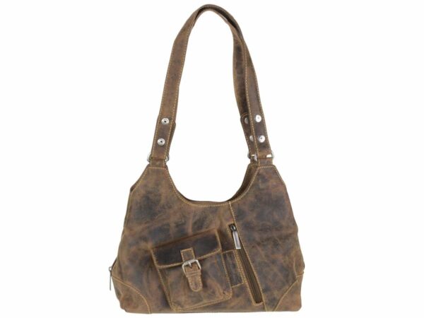 Shopper bőr 31x27cm "Vintage" antik barna - Image 9