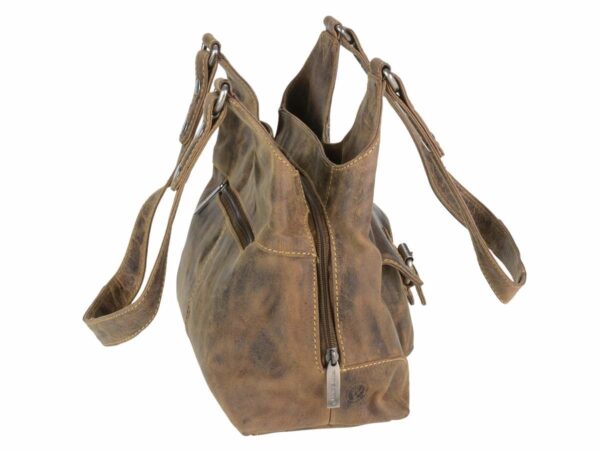 Shopper bőr 31x27cm "Vintage" antik barna - Image 12