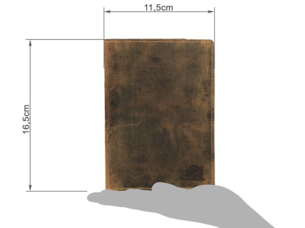 Bőr ID tok 11x16cm "Vintage" antik barna - Image 8