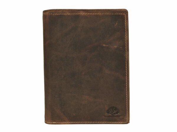 Bőr ID tok 12x16cm 3 részes "Vintage" antik barna - Image 2