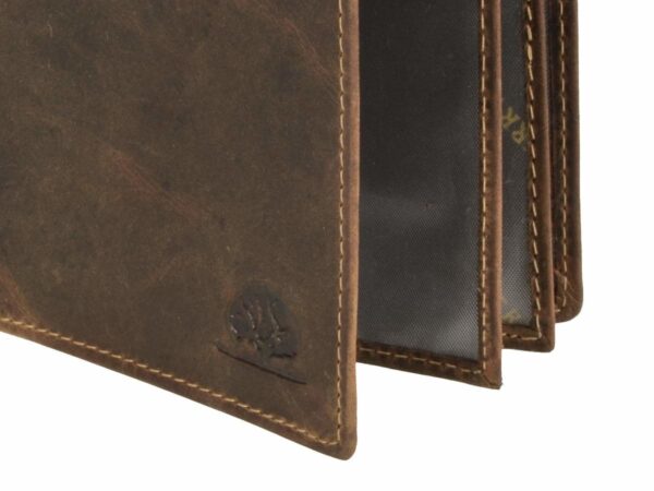 Bőr ID tok 12x16cm 3 részes "Vintage" antik barna - Image 4