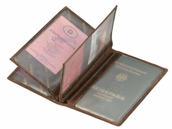 Bőr ID tok 12x16cm 3 részes "Vintage" antik barna - Image 10