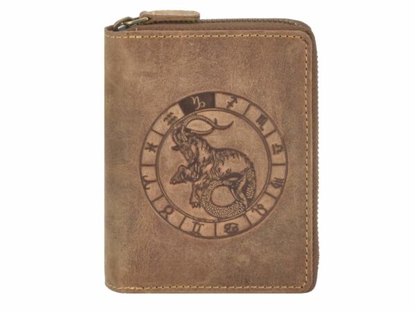 Cipzáras pénztárca 10x12cm Bak "Vintage" antik barna - Image 13