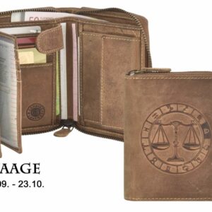 Cipzáras pénztárca 10x12cm méretű "Vintage" antik barna